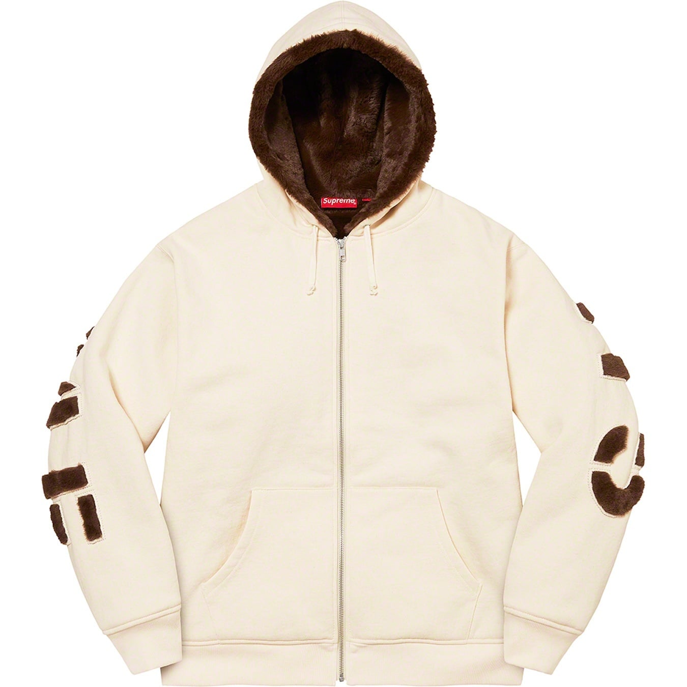Faux Fur Lined Zip Up Hooded Sweatshirt view 9